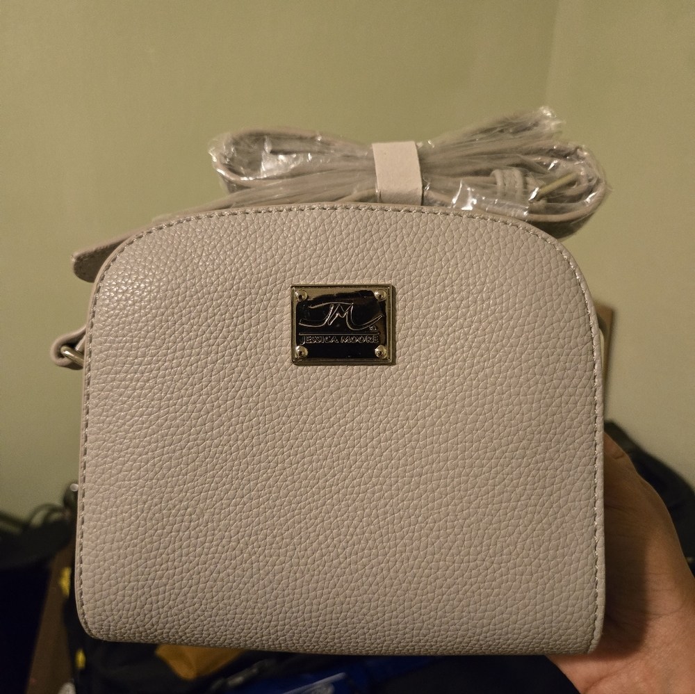 Jessica Moore Elegant Gray Crossbody Bag